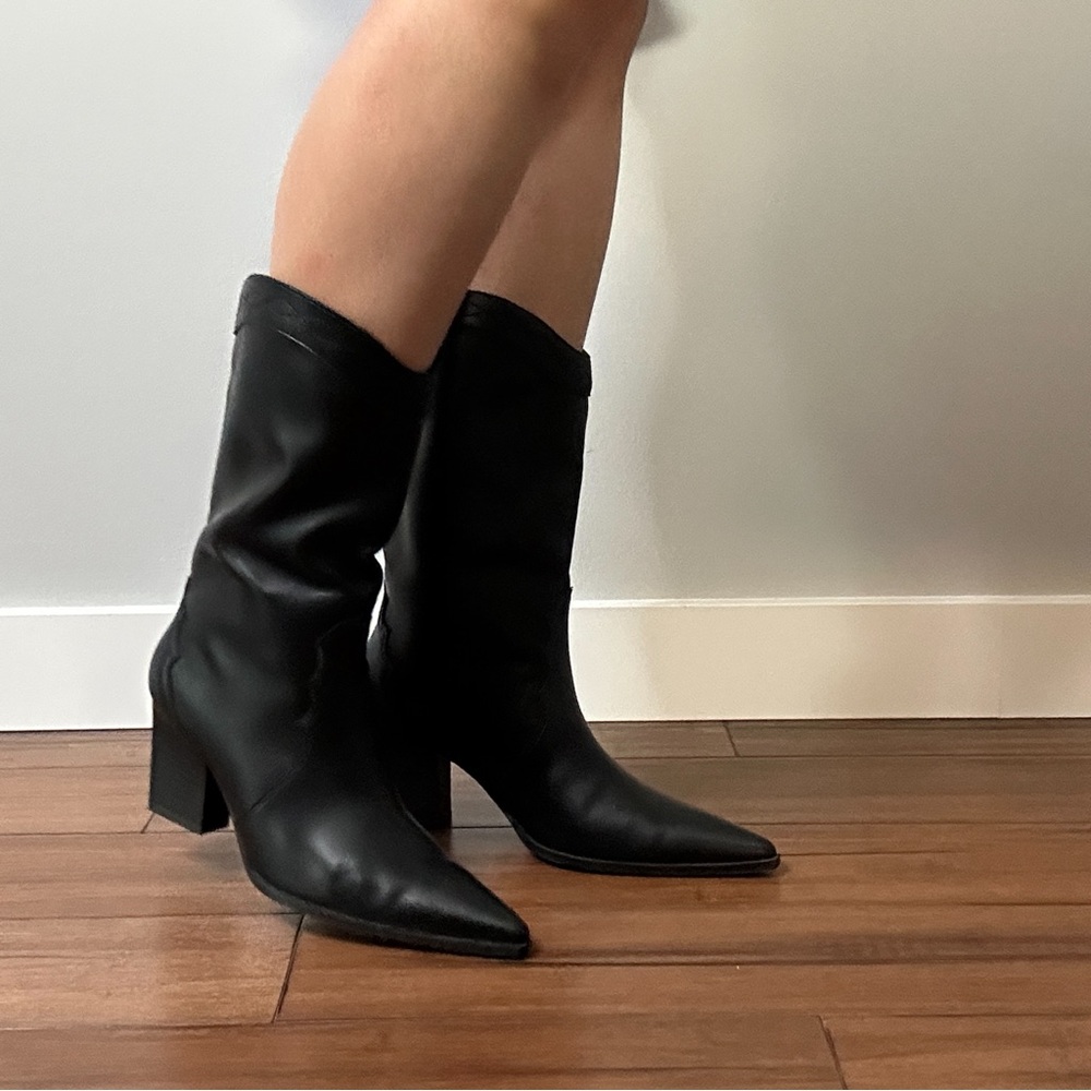 OAK + FORT Black Western Boots